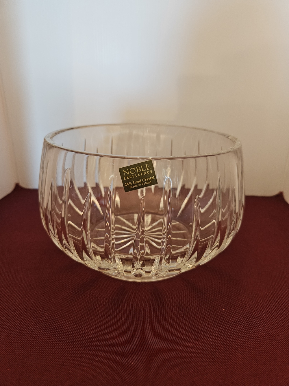 Vintage Noble Excellence Clear Lead Crystal Bowl